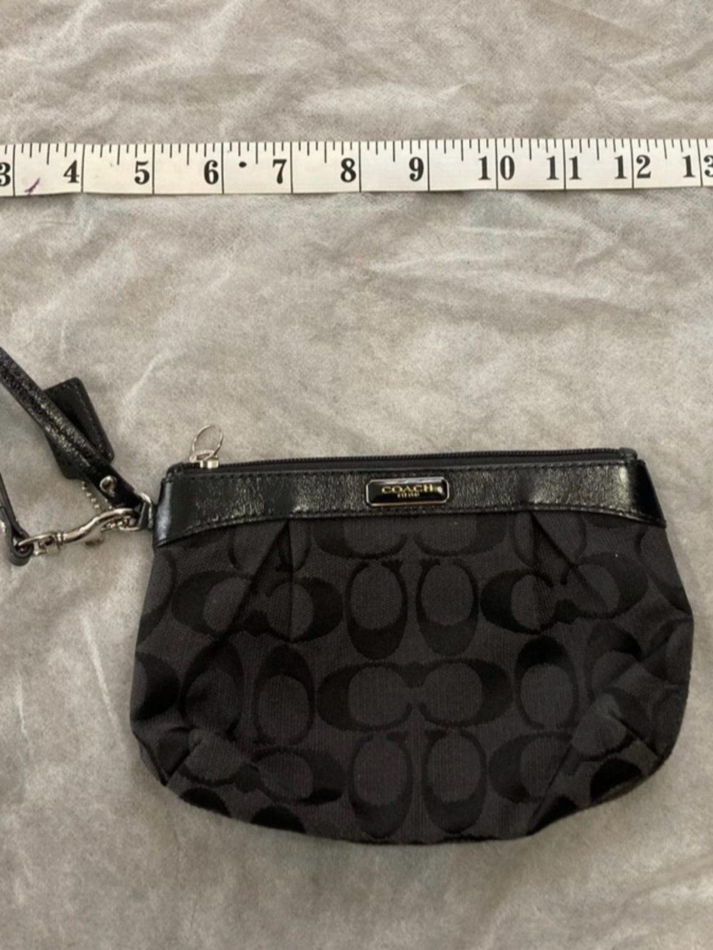 Coach Black Signature Wristlet